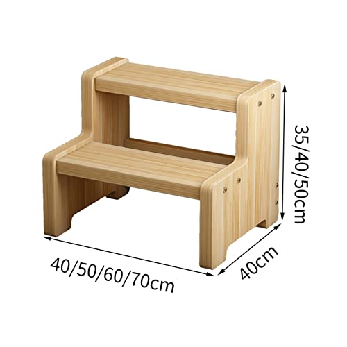 Tabouret échelle en bois résistant pour hauteur - 3