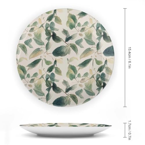 Plato decorativo de porcelana Bone China 6 pulgadas blanco miniatura 2