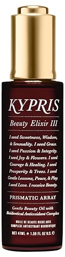 KYPRIS, Beauty Elixir III: Prismatic Array Gentle Moisturizing Face Oil, Bioidentical Antioxidant Complex w/ CoQ10 & Vitamin C Ester THD Unscented (1.59 fl oz / 47 ml)