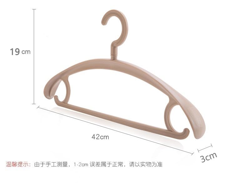 Trrcylp 10 stuks kleerhangers sterke kunststof 25 lbs capaciteit draaibare haak kledinghanger brede schouder antislip dikke kleerhanger (wit