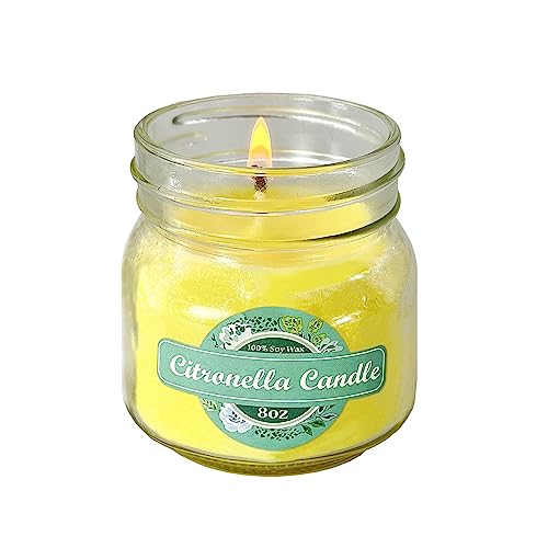 Kicada MHLZ05 Mason Jar Candles Citronella Candles Outdoor Indoor Candle Set thumb #2