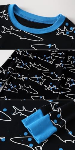 Image of Little bety Boys 4 Pieces Cotton Pajamas Toddlers Long Sleeve 24M-12Years