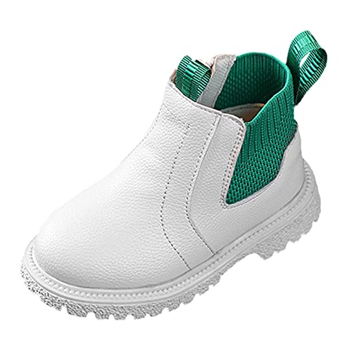 Boys Girls 𝐂helsea Boots 𝐖aterproof Lace Up Kids Cowboy Boots Toddler Boots Elastic Mouth Slip on Ankle Boot
