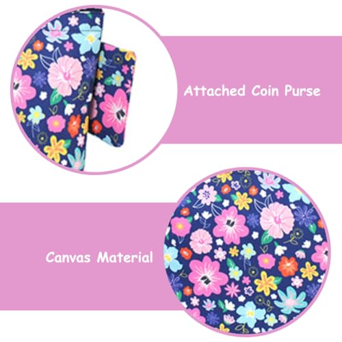 Image of NGIL Medium Top Zipper Closure Canvas Tote Bag with Attached Matching Coin Purse For Moms and Nurses