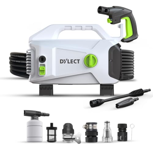Image of [NEW Launch] Dylect Clean Prime High Pressure Car Washer Pump, 1800W Copper Motor, 120 Bar Pressure, 6.5L /Min Clean, TSS, Self-Priming, 8M Hose, 11 Accessories, for Car, Bike & Home Cleaning