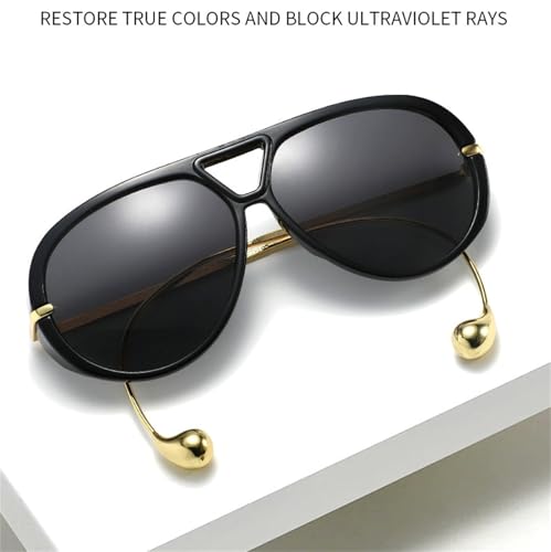 helena Vintage Oversized Pilot Shield Sunglasses Women Luxury Trendy Sun Glasses For Ladies Big Frame Eyewear UV4003