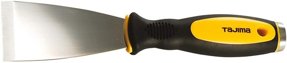 Tajima SCR-C75 - Rasqueta universal (75 mm), color plateado, negro y amarillo
