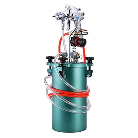 YUNSHINE 5L New Upgraded Pneumatic Imitation Stone Paint Pressure Spray Gun Colourful Lacquer Airbrush High-Capacity Pressure Bucket Marble Paint Caliber Optional (3.5Cal) Cover