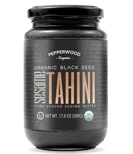 Organic Whole Black Sesame Tahini Paste - 17.6 oz (500g) Ounce Gl...