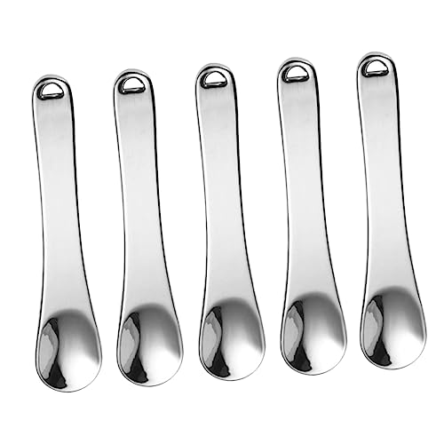 SOESFOUFU 5-piece Makeup Spatula Set Mini Beauty Scoops for Cream Face Eye Care Share Save Time