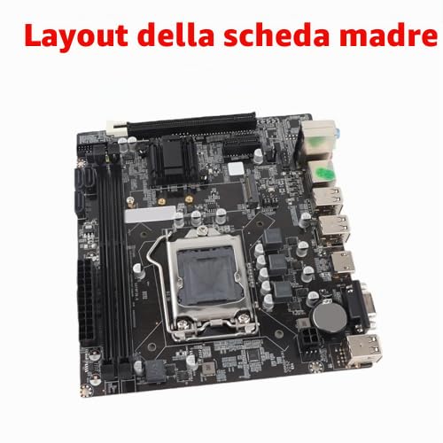 Scheda Madre Desktop Scheda Madre ATX per Presa LGA 1155 I3 I5 I7 DDR3 M.2 NVMe NGFF 6 USB2.0 100 Mbps LAN per Elaborazione e Giochi Ad Alte Prestazioni