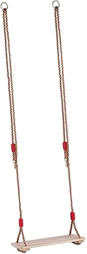 Toyvian Columpio de cuerda de madera columpio colgante de madera para patio, columpio colgante de madera para niños, columpio colgante de interior,