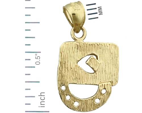 14K Gold Ace Of Hearts Lucky Horseshoe Charm2