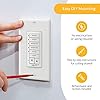 Somfy DecoFlex Wirefree RTS Wall Switch - 5 Channel - Pure White Tone - Control RTS Shades, Blinds, Curtains - Battery Pre-Installed, Button Labels, Mount Included - #1810813