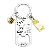 KJKJKJ Geschenk Schlüsselanhänger 'Ich liebe dich', Humor, personalisierbar, für kleinen Bruder, Sohn oder Freund, originell, Ich liebe dich mein Bruder, Geschenk für erwachsenen Sohn