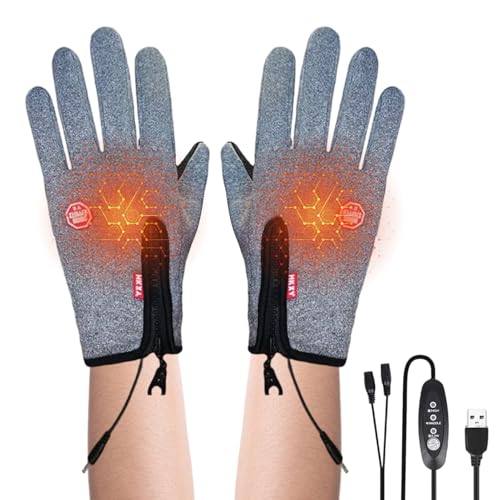 Guantes Térmicos para Mujeres Que Funcionan con Cargador De Teléfono con Alimentación USB: Se A Un Banco De Energía O Un Adaptador para Automóvil para Deportes De Invierno Ciclismo Esquí