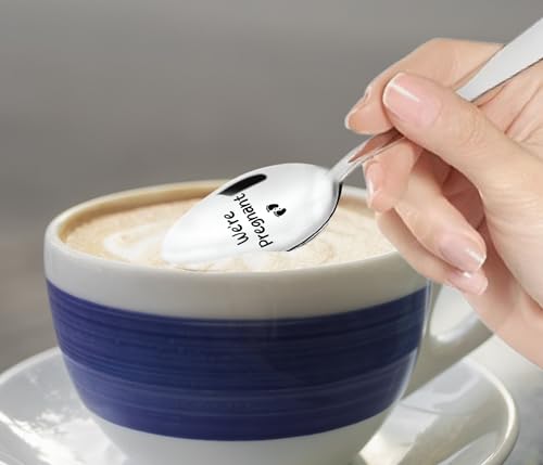 Image of | We're Pregnant Pregnant, Pregnancy Announcement, Pregnancy Spoon, Baby Announcement | Expecting parents gift | Cute pregnancy gift | Gift for her
