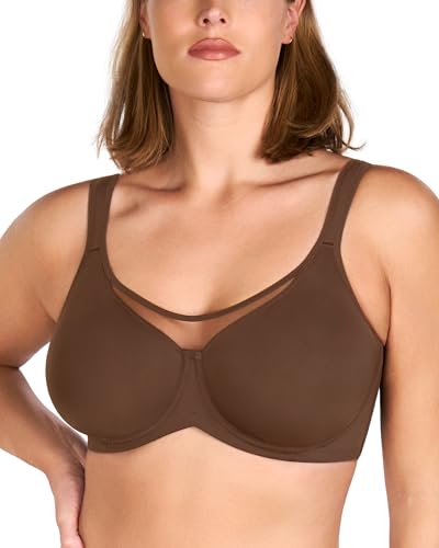 Image of HSIA Minimizer Bras for Women Plus Size, Full Coverage Coolcomfort T Shirt Unlined Bra with Underwire for Heavy Breast