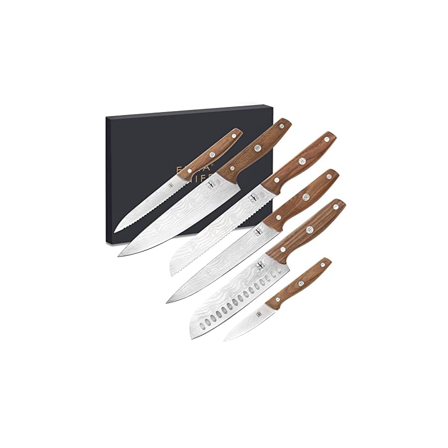 EUNA-6-Pieces-Knife-Set-with-Ergonomic-ASH-Handle-Kitchen-Knife-with-High-Carbon-Stainless-Steel-Blade-Chef-Knife-Set-with-Multiple-Sizes-for-Multipurpose-Cooking-Gift-Box EUNA 6 Pieces Knife Set with Ergonomic ASH Handle