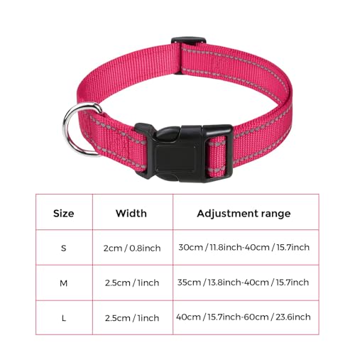 Collar reflectante de nailon para perro tamaño grande miniatura 3