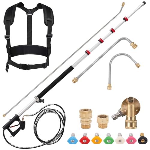 RIDGE WASHER 24 FT Telescoping Pressure Washer Wand,...