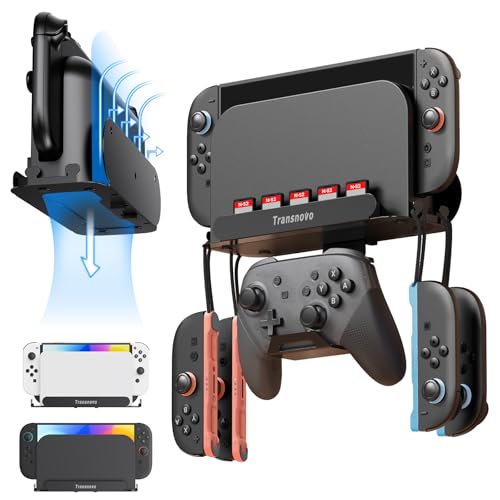 Ya en mundofriki.es: TRANSNOVO Soporte de pared para Nintendo Switch 2/Switch OLED/Switch Dock, soporte de pared versátil con 5 ranuras para tarjetas de juego, 4 ranuras para colgar Joy-Con y gancho para controlador Pro