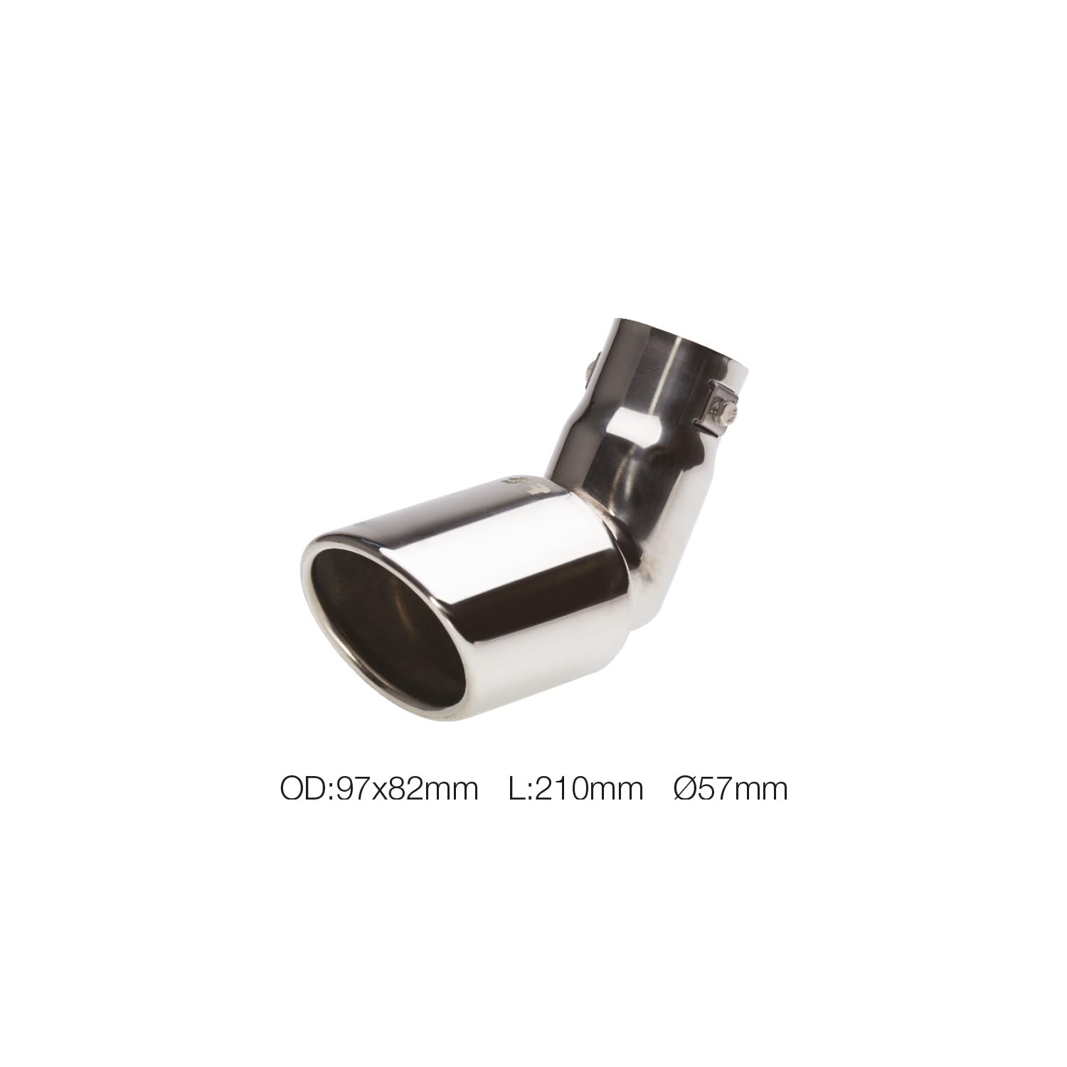 Simoni Racing TRX/85 DTM Acciaio Inox Ovale Terminale, 97mm x 82mm