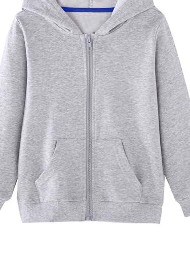Image of HILEELANG Boy Hoodie Sweatshirt Zip-Up Cotton Casual Pocket Jacket Spring Fall Clothes