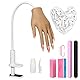 Adonafy Übungshand für Nageldesign - Silikon Hand für Gelnägel - Verstellbare Übungshand für Gelnägel für Anfänger - Professionelle Nagel Hand Übungsmodell für Salon Zuhause DIY Maniküre