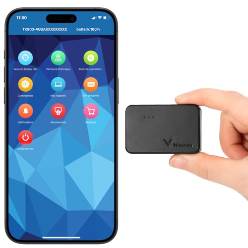 4G Mini Traceur GPS Voiture Tracker Suivi en Temps réel Antivol Localisateurs Magnétique Suivi Enfant Personnes âgées Auto Moto Velo Valise Chat,60 Jours...