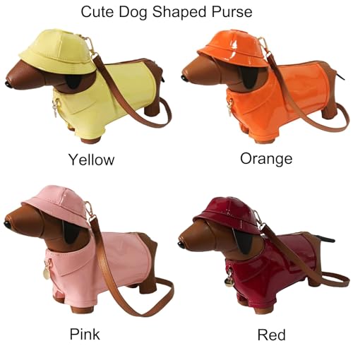 Image of Women PU Leather Unique Novelty Dog Shaped Crossbody Shoulder Bag Handbag Purse