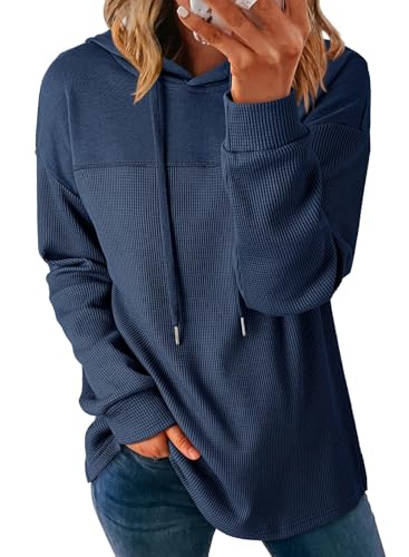 Chicrise Hoodies Für Damen Herbst Langarm Pullover Mit Kapuze Kordelzug...