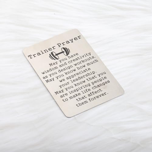 OKEYCH Personal Trainer Gift Fitness Trainer Prayer Wallet C-ard Fitness Coach Jewelry Gym Teacher Gift4