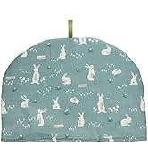 Kichvoe Tea Cosy Rabbit Printed Insulated Teapot Cover Keep Warm Tea Kettle Quilt for Home Kitche...