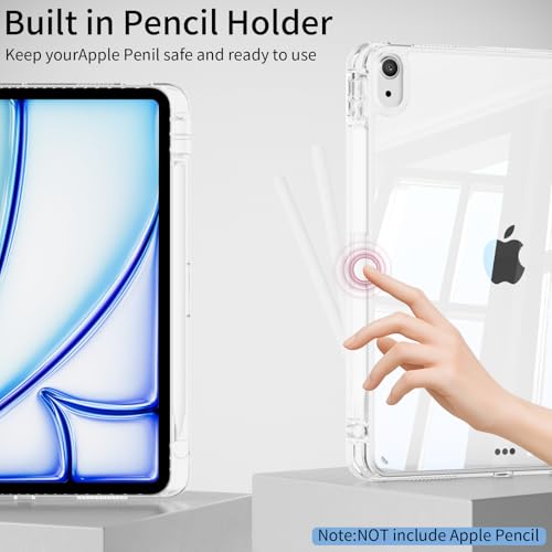 Coque iPad 11 transparente antichoc avec contours gris protecteurs rigides - 6