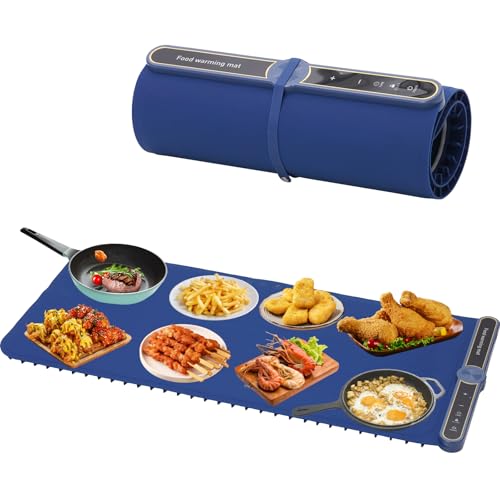 Tapis chauffant pour aliments plateau chauffant graphène réglable 9 niveaux