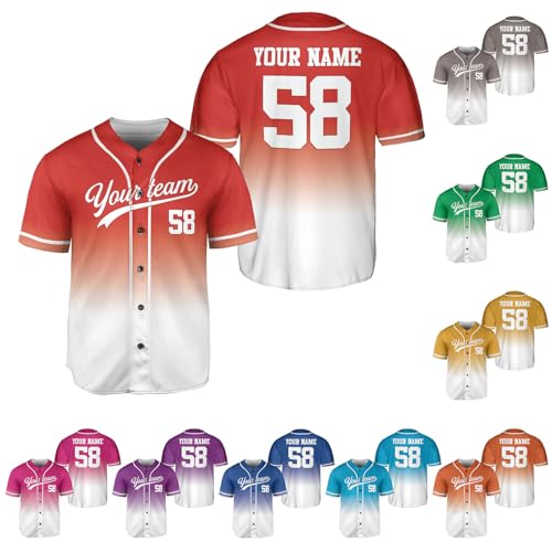 MAPrints Personalized Volleyball Baseball Jersey, Sport Volleyball 3D Jersey for Men & Women, Gifts for Volleyball Player (US, Alpha, Small, 5X-Large, Regular, Regular, VLB 10)