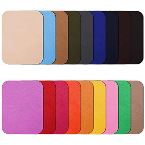Newaner 18 pièces de réparation, 18 couleurs patch thermocollant, ecusson thermocollant enfant et adultes, Patch bricolage de correction multicolore Pour les...