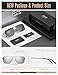 LUENX Men Rectangular Polarized Sunglasses Square Retro Shades - Silver Frame Silver Mirror Lens 59mm