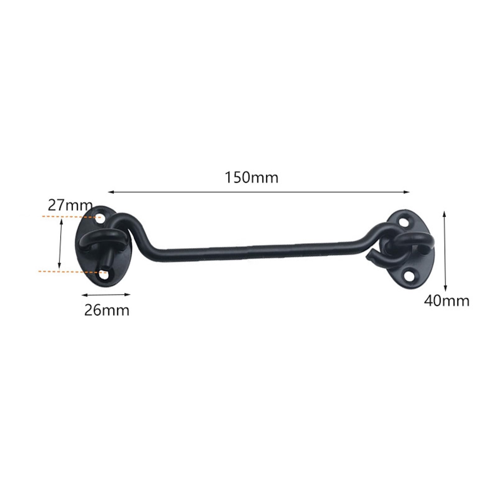 Yesmin 1Pcs Hook and Eye Latch - Stainless Steel Cabin Hook Door Lock for Wooden Gates Windows, Garage, Fence, and Warehouse - Image 2