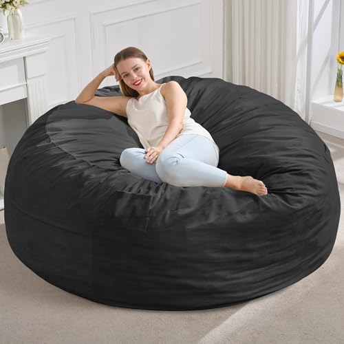 Hobestluk 5FT Bean Bag Chair Giant Bean Bag Chairs for Adults Large Bean Chairs with Removable...