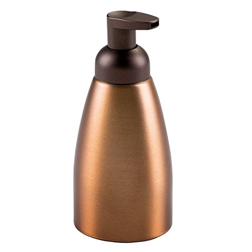 Preisvergleich Produktbild iDesign Metro Schaumseifenspender / nachfüllbarer Seifenspender mit Pumpkopf aus Kunststoff / auch als Lotionspender geeignet / Aluminium bronze