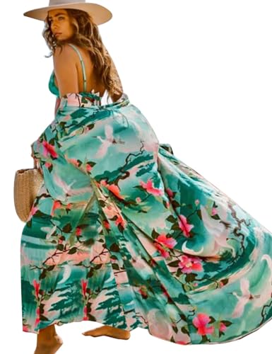 shermie Women's Long Kimono Bohemian Loose Causal Summer Beach Bikini Swimwear Swimsuit Cover Up2