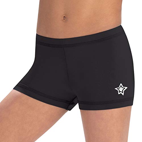 GK Stars Girls Spandex Stretch Athletic Shorts for Gymnastics, Tumbling, Dance, Cheer, and Sports