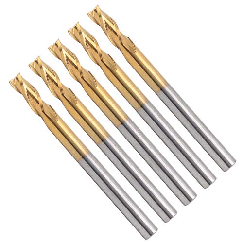 5pcs 3-Flute Flat Milling Cutter Tungsten Steel Cutting Tools 3.175X3.175X8X40