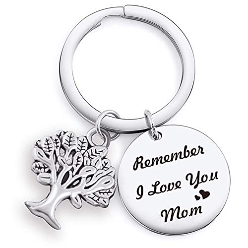 Mother Keychain Gift from Daughter Son Mom Keychain Remember I Love You Mom Charm Pendent Key Ring Women Jewelry Accessory for Birthday ,Mothers Day, Christmas, Thanksgiving