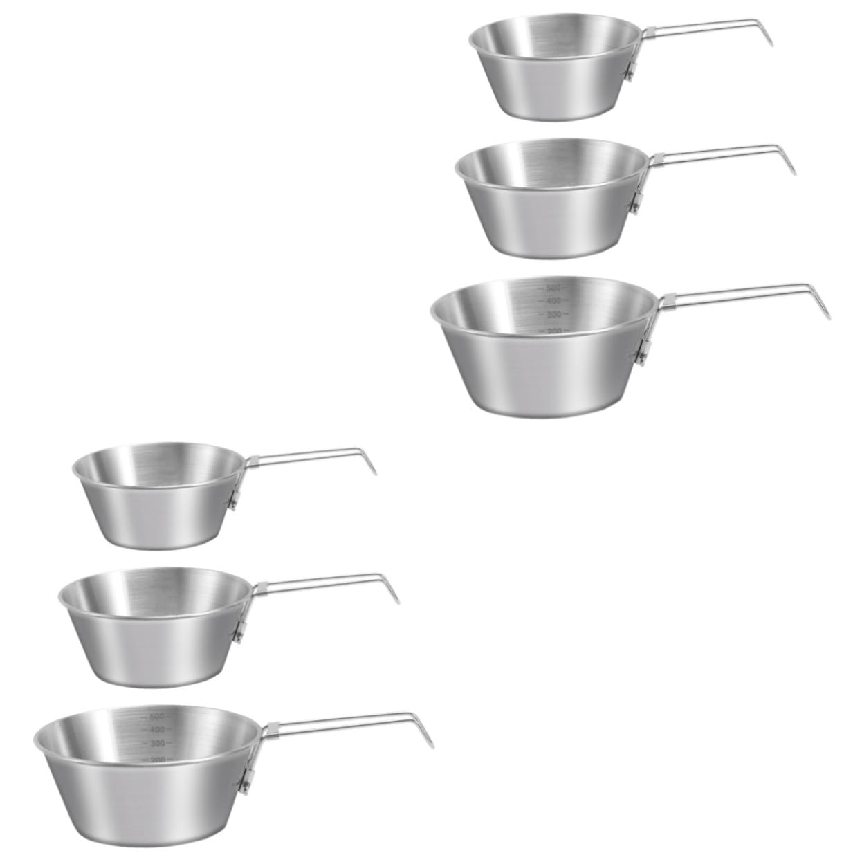 TOYANDONA 2 Ensembles Acier Inoxydable Portable Avec Pliable Camping Pour Repas Plein Air Pour Barbecue 3 Pièces * 2