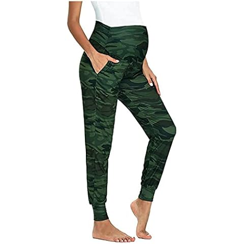 Hawkimin Haremshose Damen schwarz Für Schwangere Casual Schwangerschaftshose Umstandshose/Umstandsmode Hosen Über Dem Bauch Schwangere Leggings In Voller Länge Stretchy Schwangere Cover