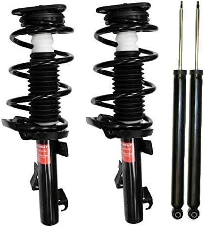 AutoShack - Amortiguadores de amortiguadores delanteros completos y muelles helicoidales para Mazda 3 2004-2009 4-PC