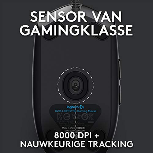 Logitech G203 Lightsync Gaming Muis met Aanpasbare RGB-verlichting, 6 Programmeerbare Knoppen, Gaming Grade Sensor, 8K… - Afbeelding 4